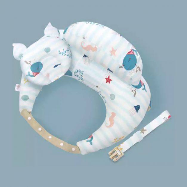 Almohada De Lactancia Multiusos - Color Celeste