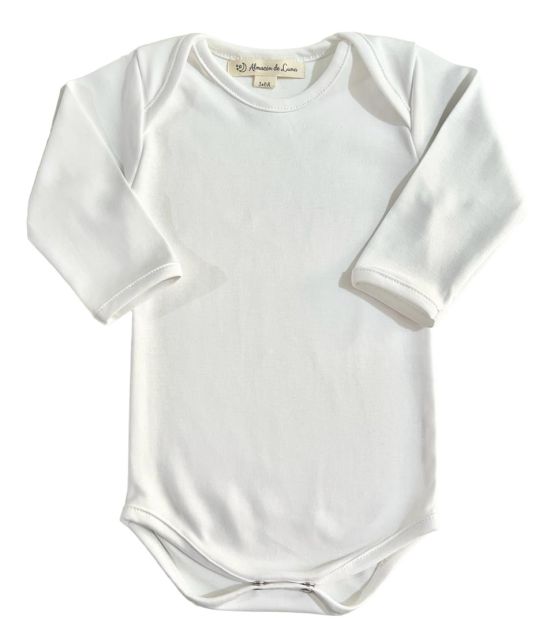 Body cuello americano manga larga - blanco