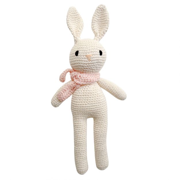 Muñeco de Apego Conejo Rabito chalina rosa