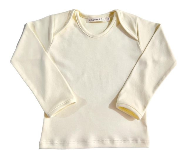 Polo manga larga - vainilla