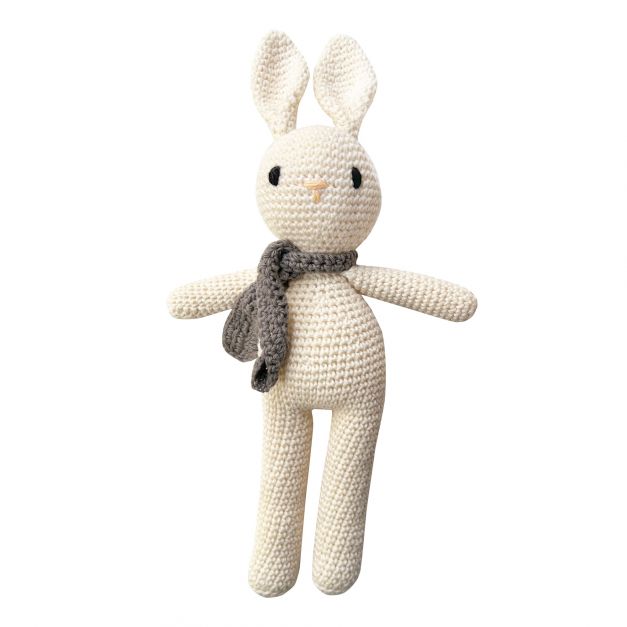 Muñeco de Apego Conejo Rabito chalina gris