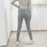 Legging de maternidad lycra - plomo claro