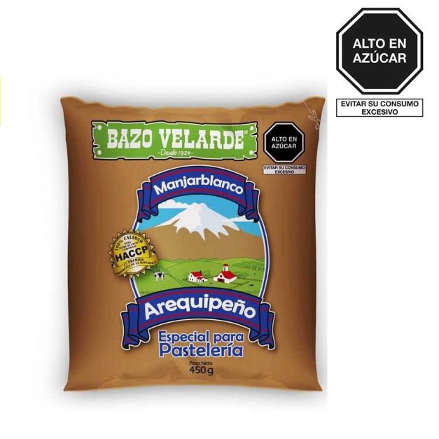 Manjar Arequipeño Bazo Velarde Bolsa 450 g