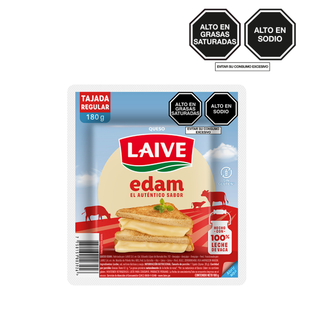 Queso Edam Laive Tajada Tradicional Pqte. 180 g