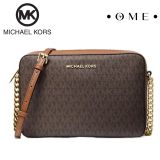 Crossbody Michael Kors Jet Set Brown Print Mk