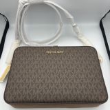 Crossbody Michael Kors Jet Set Brown Print Mk