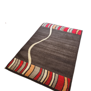 Alfombra decorativa Modelo echo color Marrón 1.60x2.35