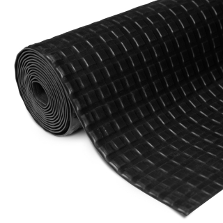 PISOBUS PVC CUADRADO NEGRO EN ROLLO ANCHO 0.60cm