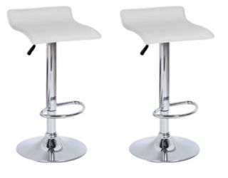 SET X 2 SILLA DE BAR GIRATORIO VALENCIA COLOR BLANCO