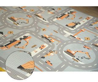 ALFOMBRA INFANTIL BRISA PISTA OBRAS DE 1.30 X 1.50MTS