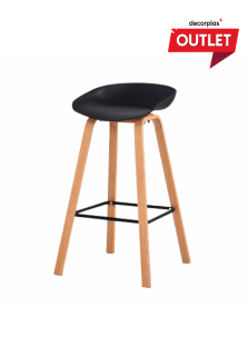 SILLA DE BAR ARUBA COLOR NEGRO - PRODUCTO DE EXHIBICIÓN