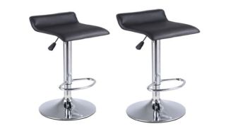 SET X 2 SILLA DE BAR GIRATORIO VALENCIA COLOR NEGRO
