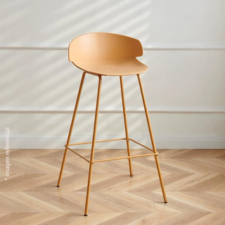 SILLA DE BAR ALTO VENECIA FIJO COLOR NARANJA