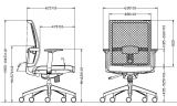SILLA GIRATORIO ERGONOMICA PREMIUM OPERATIVA STAR COLOR NEGRO