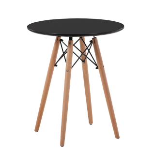 MESA DE COMEDOR REDONDA MODELO MILANO COLOR NEGRO