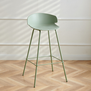 SILLA DE BAR ALTO VENECIA FIJO  COLOR VERDE CLARO
