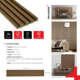 14 WALL PANEL WPC COÑAC(1 CAJA)  + 5 PEGAMENTO