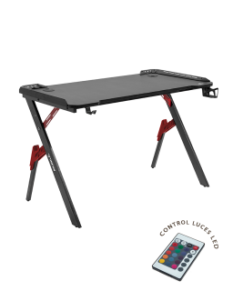 MESA GAMER DELTA DECORPLAS LUCES LED BLACK 1.20X60CM