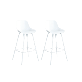 SET X 2 SILLA DE BAR FLORENCIA COLOR BLANCO