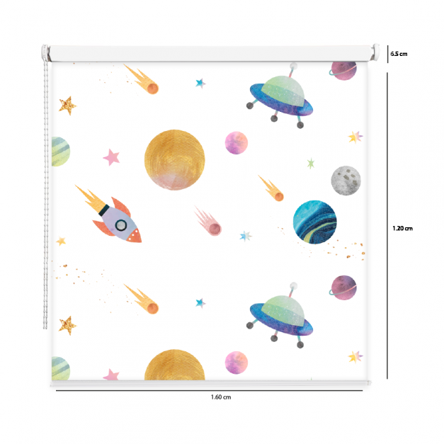 CORTINA ENROLLABLE DISEÑO KIDS SPACE 1.60 x 1.20