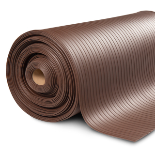 PISOBUS PVC ACANALADO MARRON EN ROLLO ANCHO 0.60cm