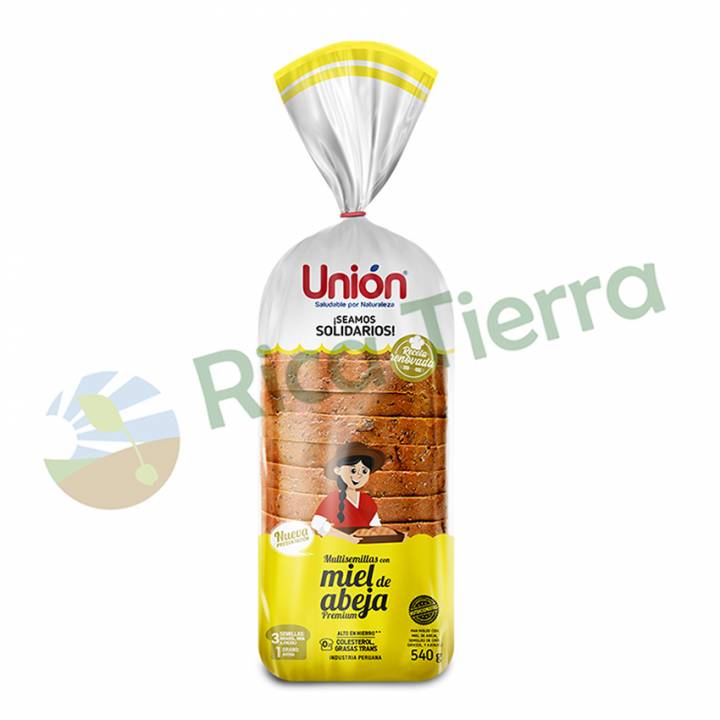 PAN MULTISEMILLAS CON MIEL DE ABEJA X 540G UNION