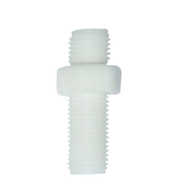 Conector pasante plástico jaco 1/4 X 1/4