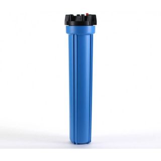 Portafiltro azul con purga 2.5" x 20" x 3/8"