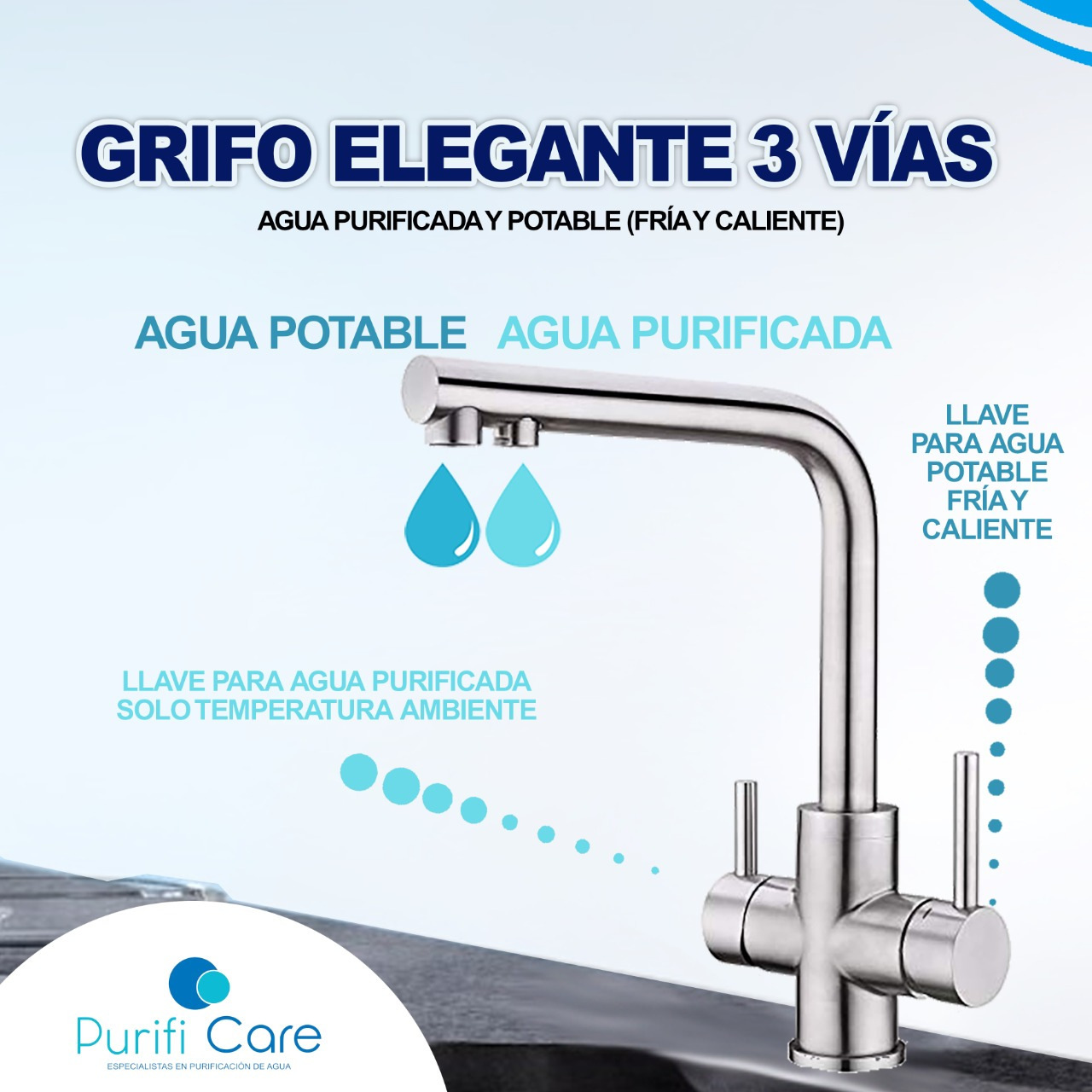 Agua Filtrada Agua De Grifo Es Potable Filtro Brita Grifo AZOS Grifo De  Filtro De Agua De Cocina, Grifo