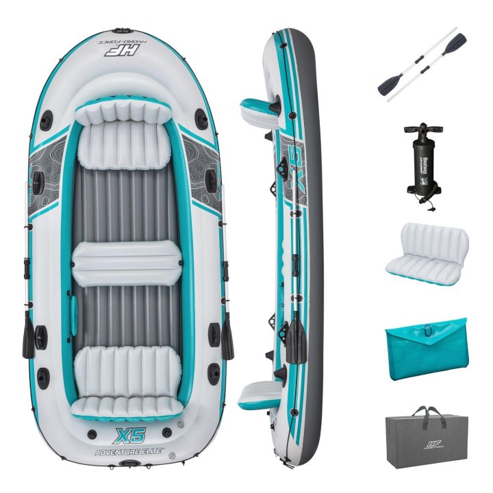 BOTE RAFT HYDRO FORCE 364X166X45CM ADVENTURE ELITE X5 - BESTWAY