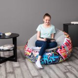 SILLON INFLABLE GRAFITI 112X112X66CM - BESTWAY