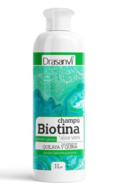 Champú Biotina y Aloe Vera Cabello Graso 1 L Drasanvi