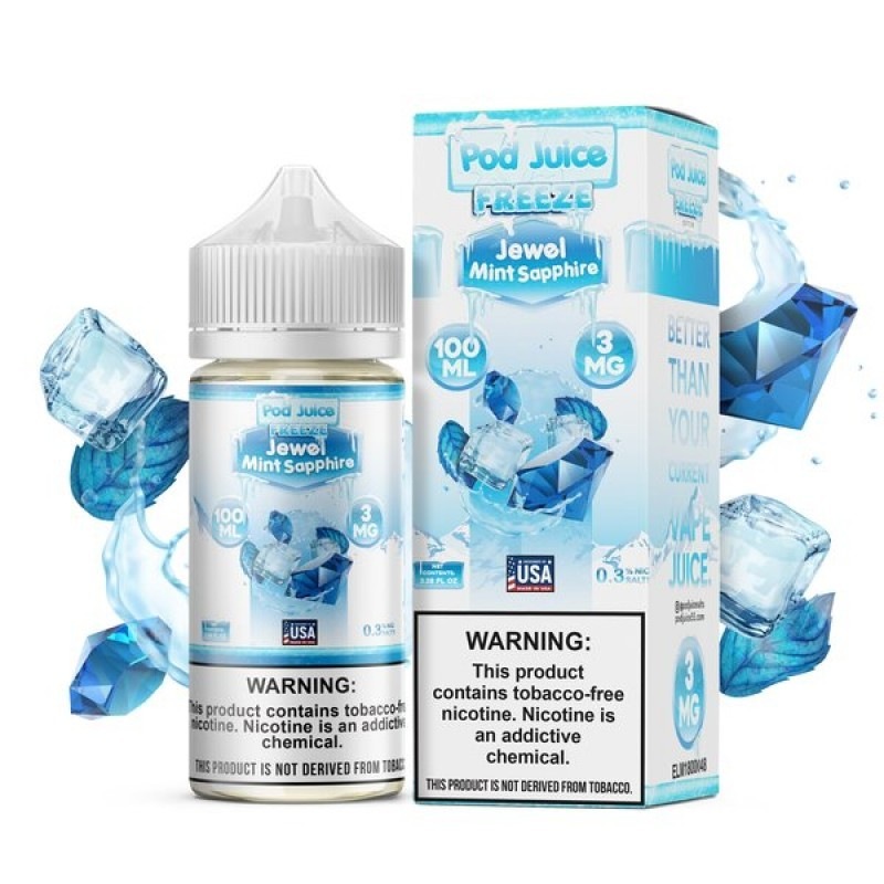 Vape Station Eliquid Pod Juice Syn 100Ml Jewel Mint Sapphire Freeze