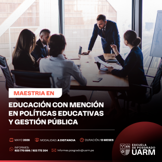 Pago primera cuota  - Maestría en Educación con mención en Políticas Educativas y Gestión Pública
