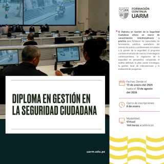 Diploma en Gestión en la seguridad ciudadana