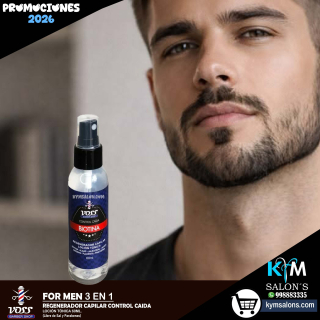 Barber Shop Loción Biotina 60ml. Control Caída y Nutrición (Voss)