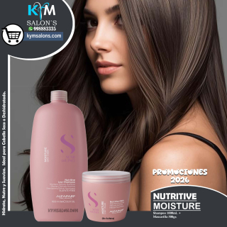 Shampoo 1000ml. + Máscara 500gr. Nutritive Moisture Alfaparf CodMoisDry