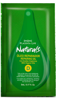 Naturals Placenta Life Óleo Reparador Con Aceites Orgánicos y Aceite de Sacha Inchi - Unidad 5ml.