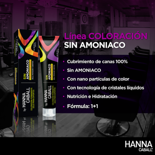 Tinte Sin Amonio Coloración Hanna Caball 60ml. TONOS ROJOS Y COBRES ROJIZOS 7.62, 8,46 6.66 CodTintsa