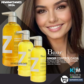 KIT 1 SHAMPOO 500ml. + 2 CONDITIONER 300ml. GINGER DE BAOR CogGinGCad