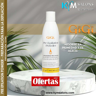 PRE EPILATION DUSTING POWDER - Talco que Absorbe Aceite Naturales de la Piel 127gr. (GiGi) CodPreTG