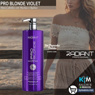 Radiant Pro Blonde Shampoo Violet 1000ml. Matizador CodRadProBlo