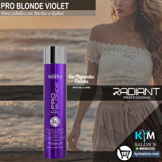 Radiant Pro Blonde Mascarilla Violet 300ml. Matizador CodRadProBlo
