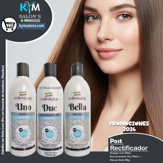 KIT RECTIFICADOR: UNO 500ml. + DUE 500ml. + BELLA 500ml. LA BRASILIANA CODRECTBEL