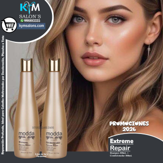 Pack Shampoo 300ml. + Conditioner 300ml. Cabellos Dañados - Extreme Repair Modda CodRepEX
