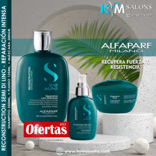Kit Shampoo 250ml. + Fluido 125ml. + Máscara 200gr. Alfaparf Semi Di Lino Reconstruction Reparative CodAlfapRep