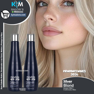 Pack Shampoo 300ml. + Conditioner 300ml. Silver Blond de Modda CodSilM
