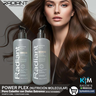 PACK SHAMPOO 335ml. + CONDITIONER 335ml. Power Plex Radiant CodPlexPow