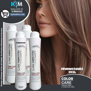 Combo 2 Shampoo 500ml. + 2 Conditioner 500ml. Lan Keratin Color Care CodLanColor