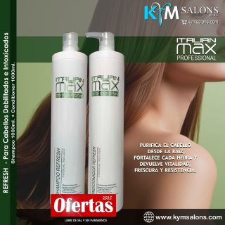 PACK REFRESH SHAMPOO 1000ml. + CONDITIONER 1000ml. ITALIAN MAX Codrefita